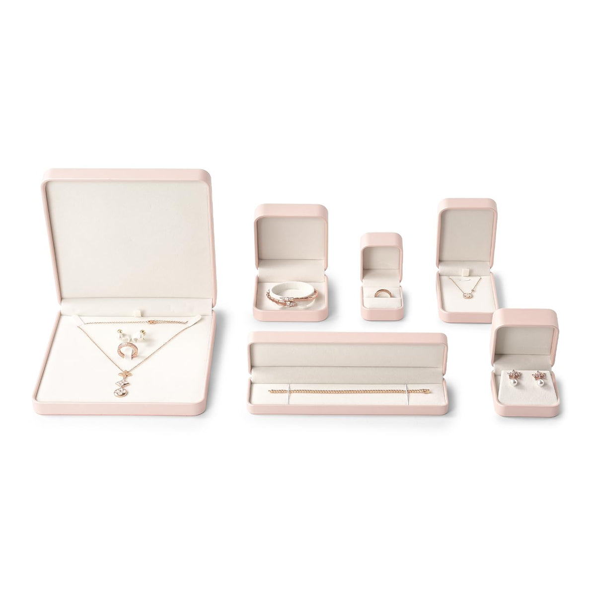 Oirlv Leather Jewelry Set Box Big Necklace Ring Storage Case - Oirlv Official Imagery - 6