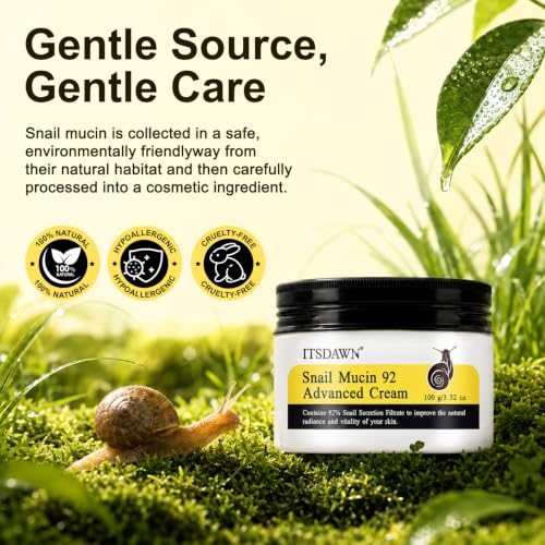 ITSDAWN Snail Mucin 92% Repair Cream 100g, Face Moisturizer - Product Imagery
