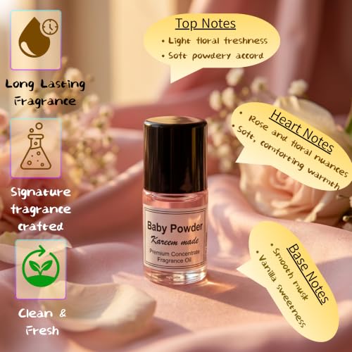 Perfume Body Oil | Baby Powder | Luxury Unisex Perfume with Long - Product Imagery