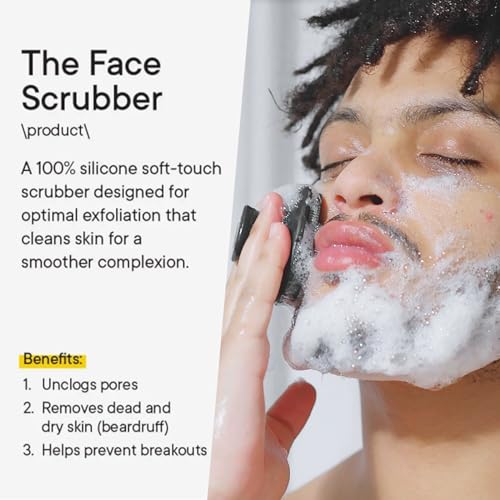 Face Scrubber, Silicone Face Scrubber for Men Facial Cleansing - Product Imagery