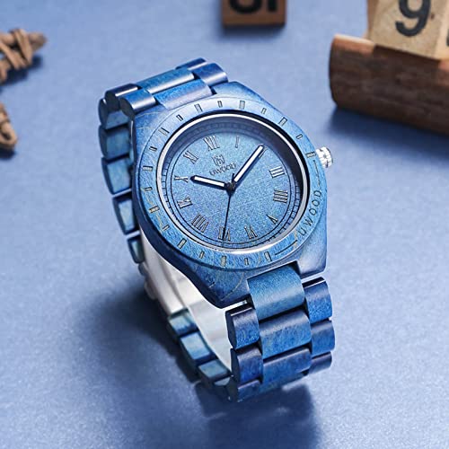 Mens Light Weight Unique Wood Watch, Uwood Series Handmade - Product Imagery