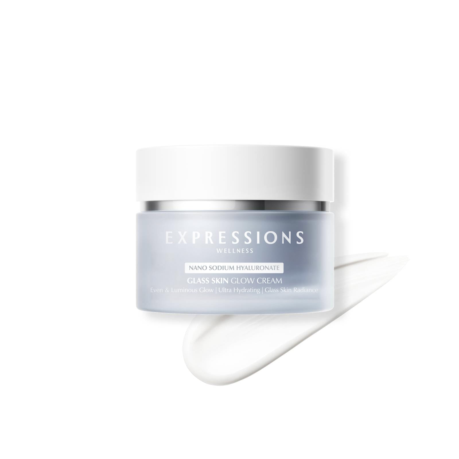 EXPRESSIONS WELLNESS Glass Skin Face Cream Moisturizer for Dry Skin, 1 - EXPRESSIONS WELLNESS Official Product View 2