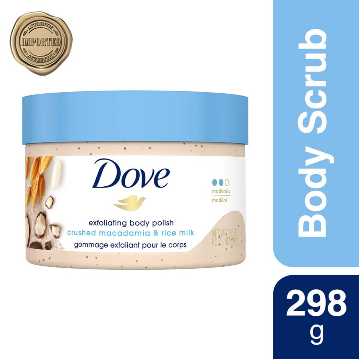 Elefair Tech Dove Scrub Macadamia & Rice Milk Reveals Visibly Smoother Skin - Elefair Tech Official Product View 3