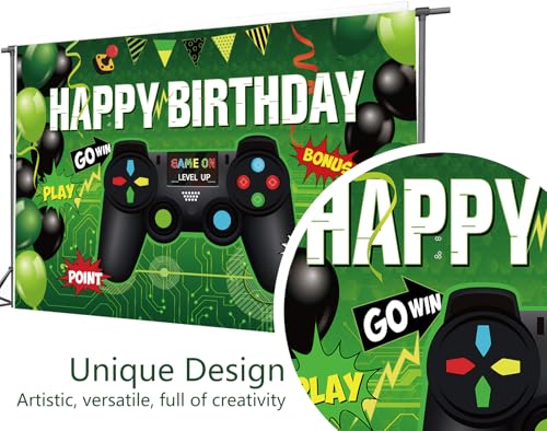 Video Game Party Decoration for Birthday Background Game On for - Product Imagery