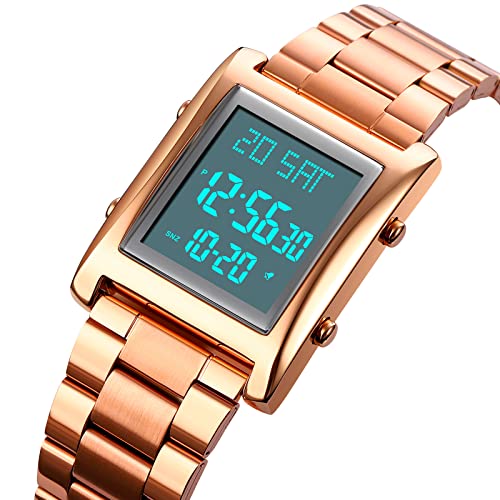 RNONDRY Mens Digital Watch Waterproof Stainless Steel Watches - Product Imagery