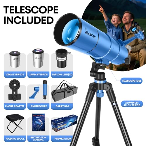 Telescope for Kids & Adults, 90mm Aperture 550mm Astronomical - Product Imagery