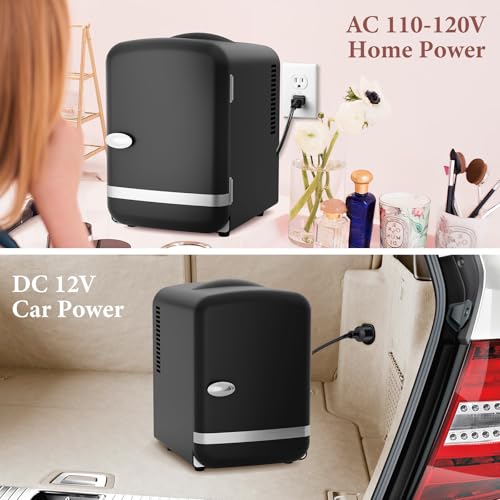 Xbeauty Retro Mini Fridge, Compact Refrigerator with 4L - Product Imagery