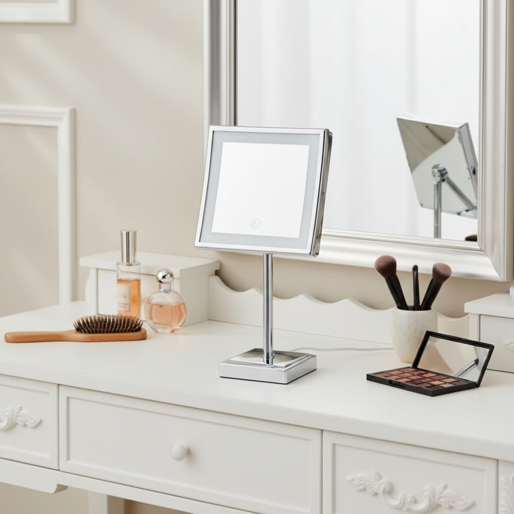 JERDON Lighted Makeup Mirror with 5X Magnification - JERDON Official Imagery - 4