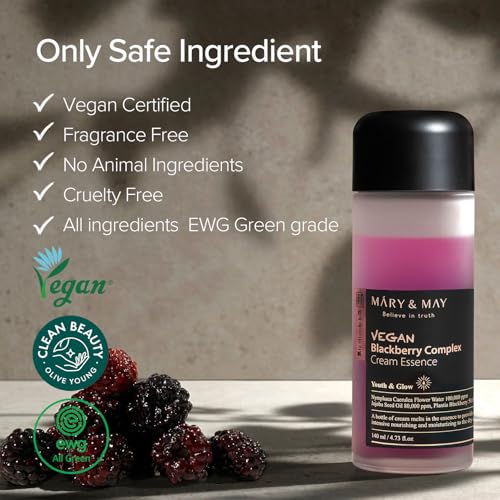 Mary&May Blackberry Dual-Phase Milky Cream Essence Duo, 9.46 oz - Product Imagery