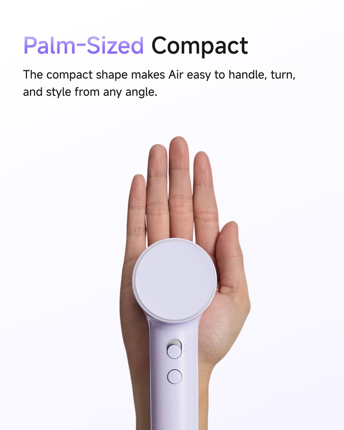 Laifen Air Ionic Hair Dryer, Palm-Sized, Fast Dry, Purple