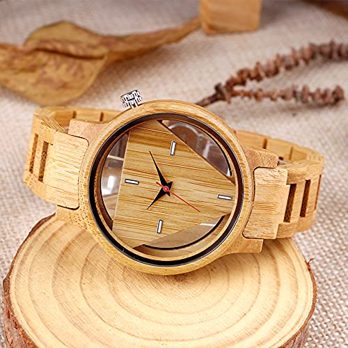 Tiong Brand Wooden Watches Mens with Handmade Colorful Bamboo - Product Imagery