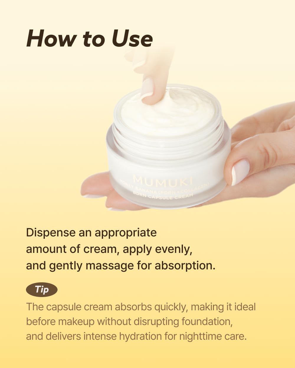 MUMUKI Honey Banana BDRN Capsule Cream - Firming & Plumping Moisturizer for Hyd - MUMUKI Official Product View 8