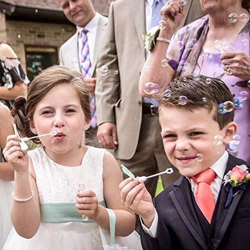 32 Piece Mini Bubble Wands Bulk, 8 Color Bubbles Party Favor - Product Imagery