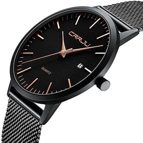 CRRJU Men's Minimalist Casual Luxury Auto Date Watches Fashion - Product Imagery