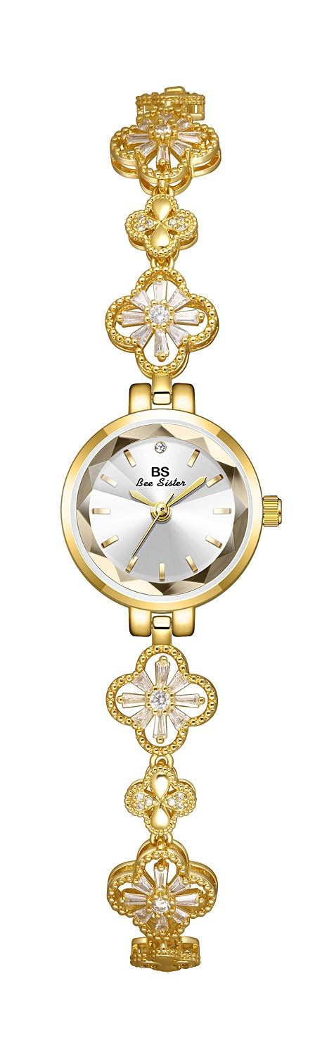 Gosasa Vintage Gold Watch for Women Hollow Four Leaf Chain - Gosasa Official Imagery - 1