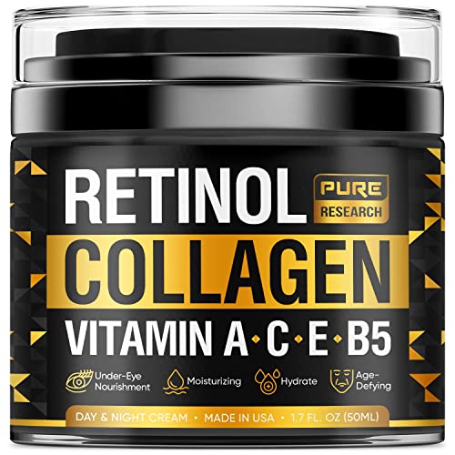 Retinol Face Cream Natural Anti Wrinkle Cream Anti Aging - PURE RESEARCH Official Imagery - 1