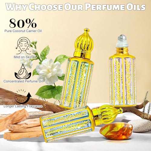 Arabic Perfume for Women, Floral & Fruity Arab Perfume Oil Roll - Product Imagery