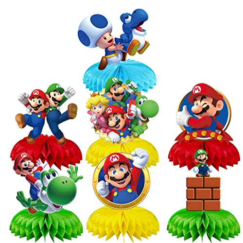 Honeycomb Centerpiece Super Brother Themed Party Supplies - Product Imagery