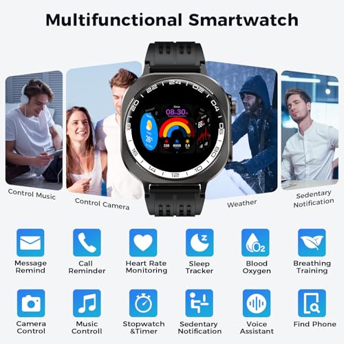 Smart Watch, 2026 AMOLED 1.43" Fitness Smartwatch for Men Women, - Product Imagery
