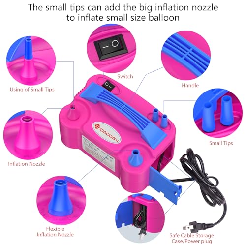 IDAODAN Electric Balloon Pump, Portable Electric Balloon Blower - Product Imagery