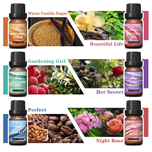 HIQILI Women Fragrance Oil Trial Set, Essential Oils for DIY - Product Imagery