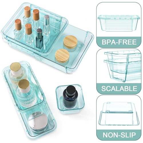 25 Pcs Clear Drawer Organizer, Adjustable Drawer Storage Box, - Product Imagery