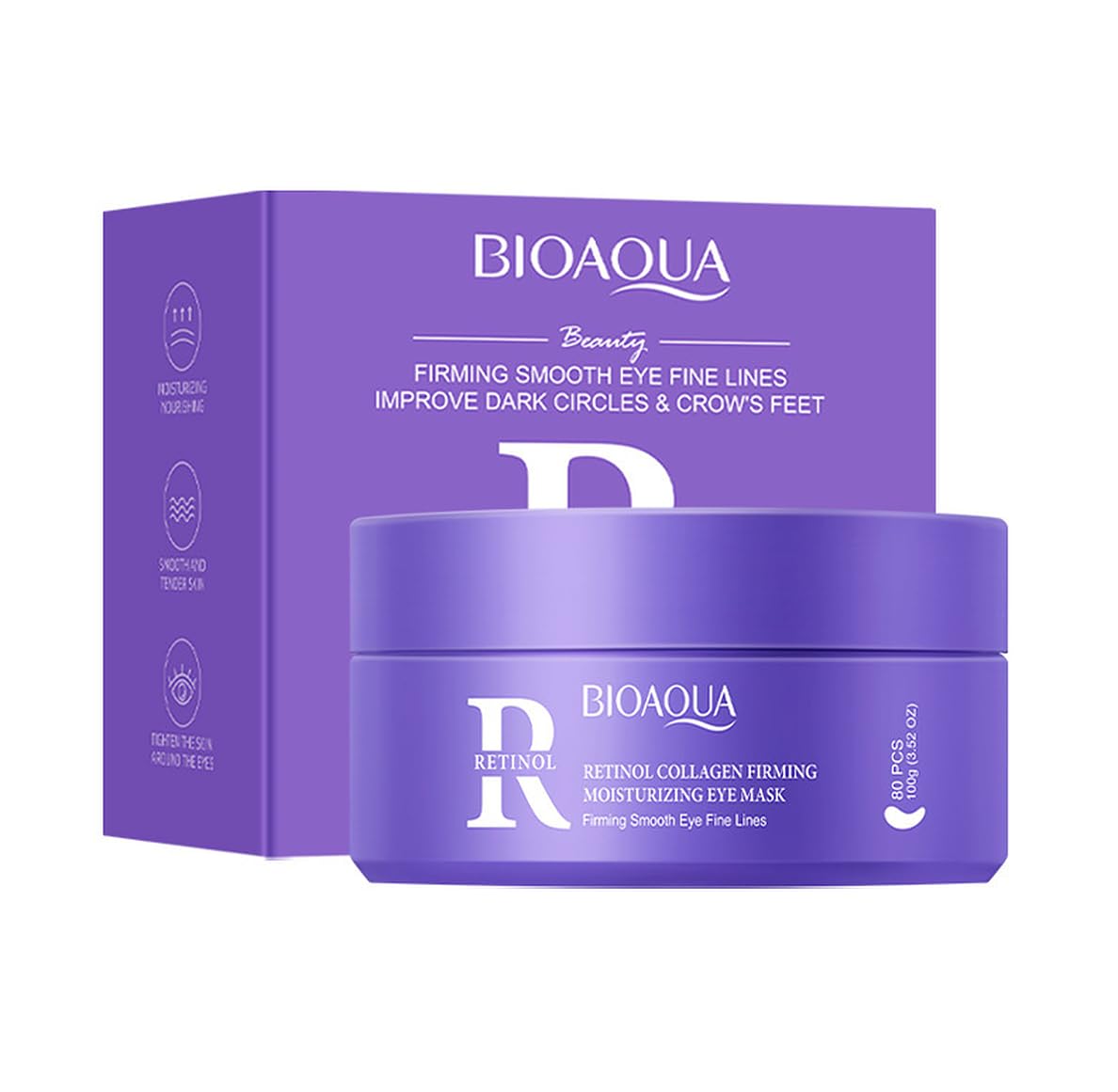 BIOAQUA Retinol Hyaluronic Vitamin C Eye Mask 80pcs 100g - BIOAQUA