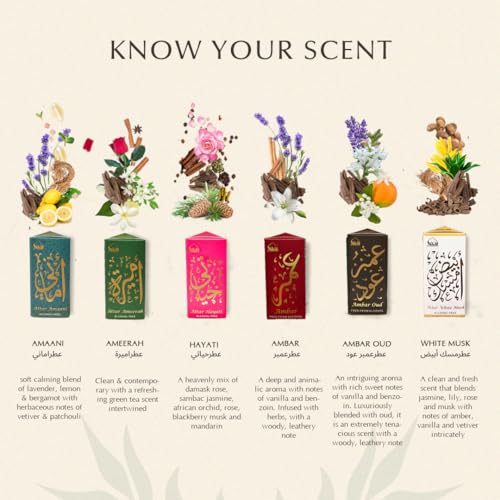 Dukhni Luxury Attar Set 6 x 6ml Roll on Perfume Oil | Muslim - Product Imagery