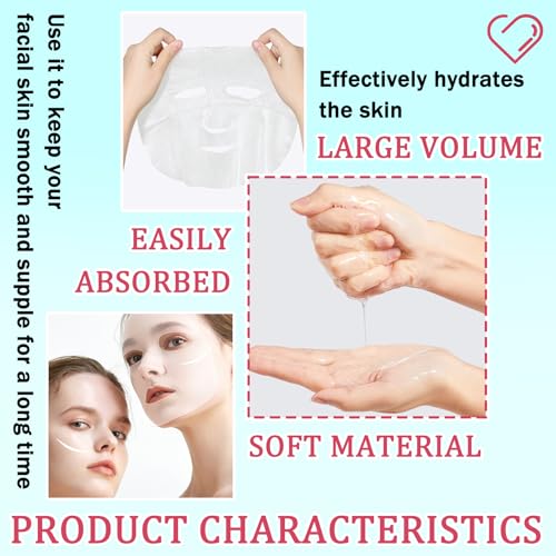 10PCS Face Sheet Mask Skin Care,Hydrating Face Sheets Masks Bulk - Product Imagery