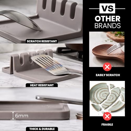 Zulay Kitchen Spoon Rest for Multiple Utensils High - Product Imagery