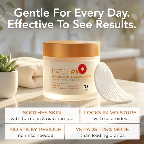 PatchRx Kojic Acid Pads, Kojic Acid Face & Body Cleansing Pads, - Product Imagery