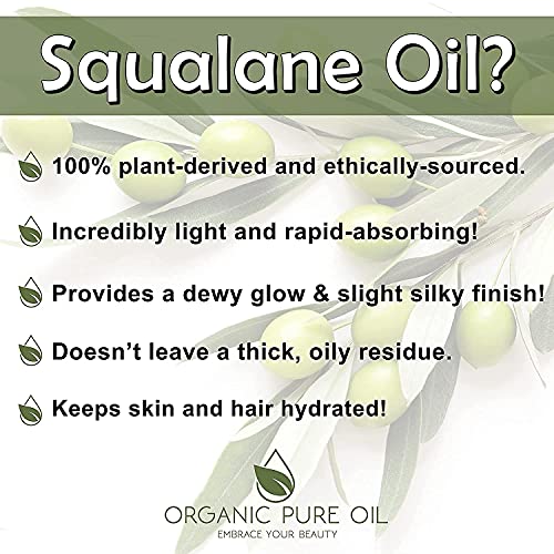 OPO Squalane Oil - Pure, Natural, Plant-Derived, Non GMO, - Product Imagery
