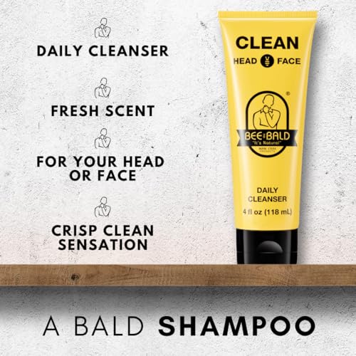 Bee Bald CLEAN Daily Head Care & Scalp Cleanser, Face Wash For - Product Imagery