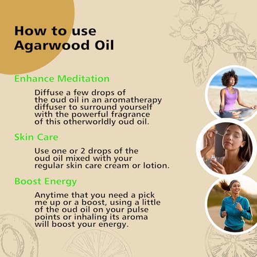 GM Gumili Agarwood Essential Oil, Oud Oil for Diffuser, - Product Imagery