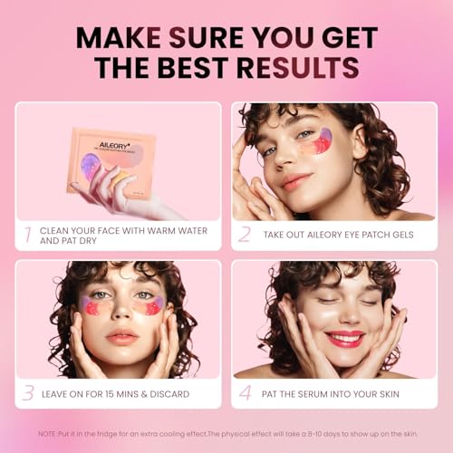 Under Eye Patches (8 Pairs) - Tri-color Glitter Eye Gel Pads for - Product Imagery