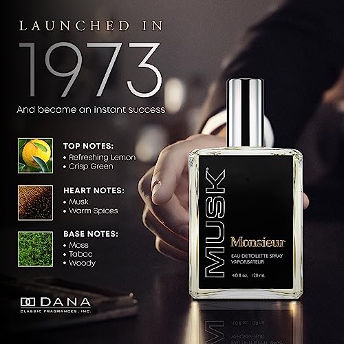 Dana Monsieur Musk EDT Spray Mens Fragrances 4 Oz - Product Imagery