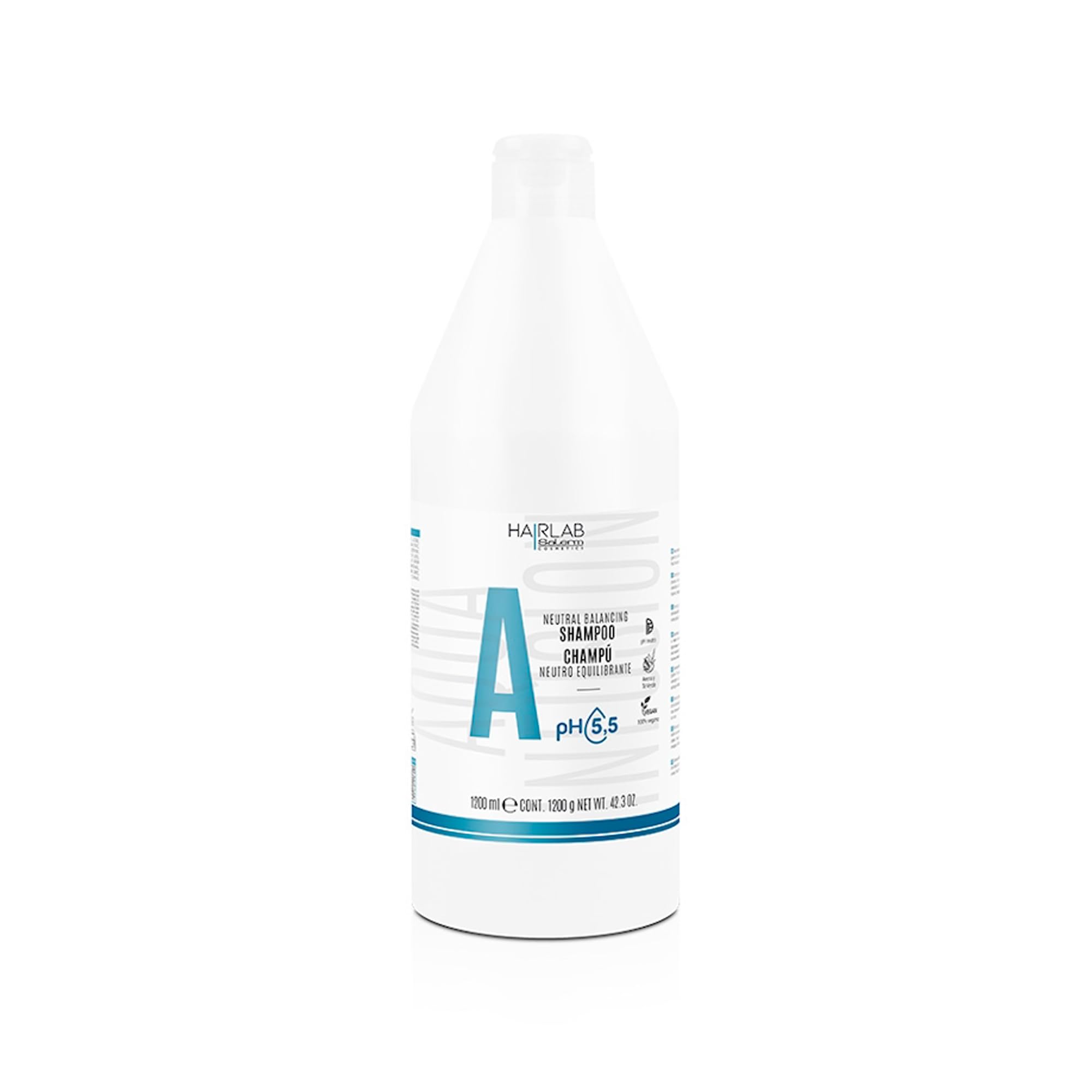 SALERM - Neutral Dermoprotective Shampoo - Hairlab Neutral Balancing - 1200 ml - Neutral pH - For All Hair Types - With Vitamins B and C - Hydrates and Cares for the Scalp - Anti-Frizz