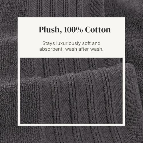 Modern Threads 6 Piece Bath Towel Set – Bathroom Towel Set with - Product Imagery