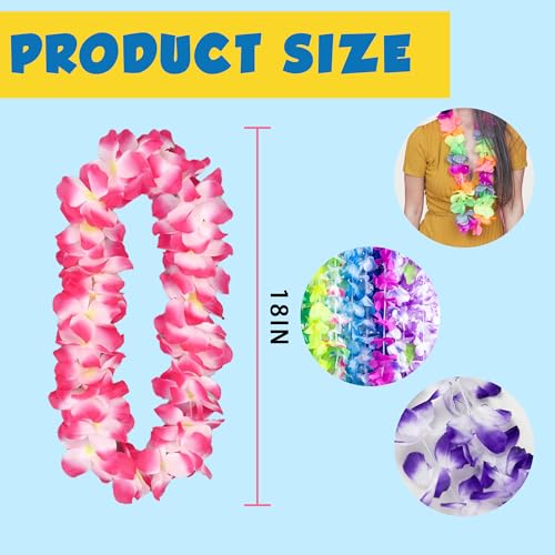 Luau Party Decorations - 24 Pack Leis for Luau Party | Hawaiian - Product Imagery