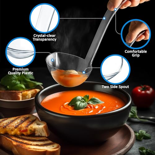Clear Plastic Punch Ladle with Heavy Duty Construction, Perfect - Product Imagery
