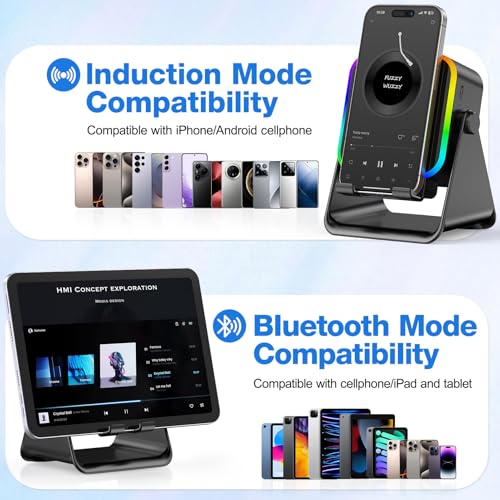 TARKARI Wireless Induction Speaker, Bluetooth Speaker, Phone - Product Imagery