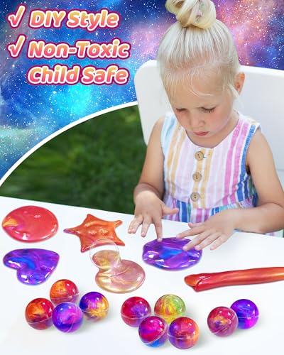 24 Pack Galaxy Slime Party Favors Classroom Prizes for Kids - Product Imagery