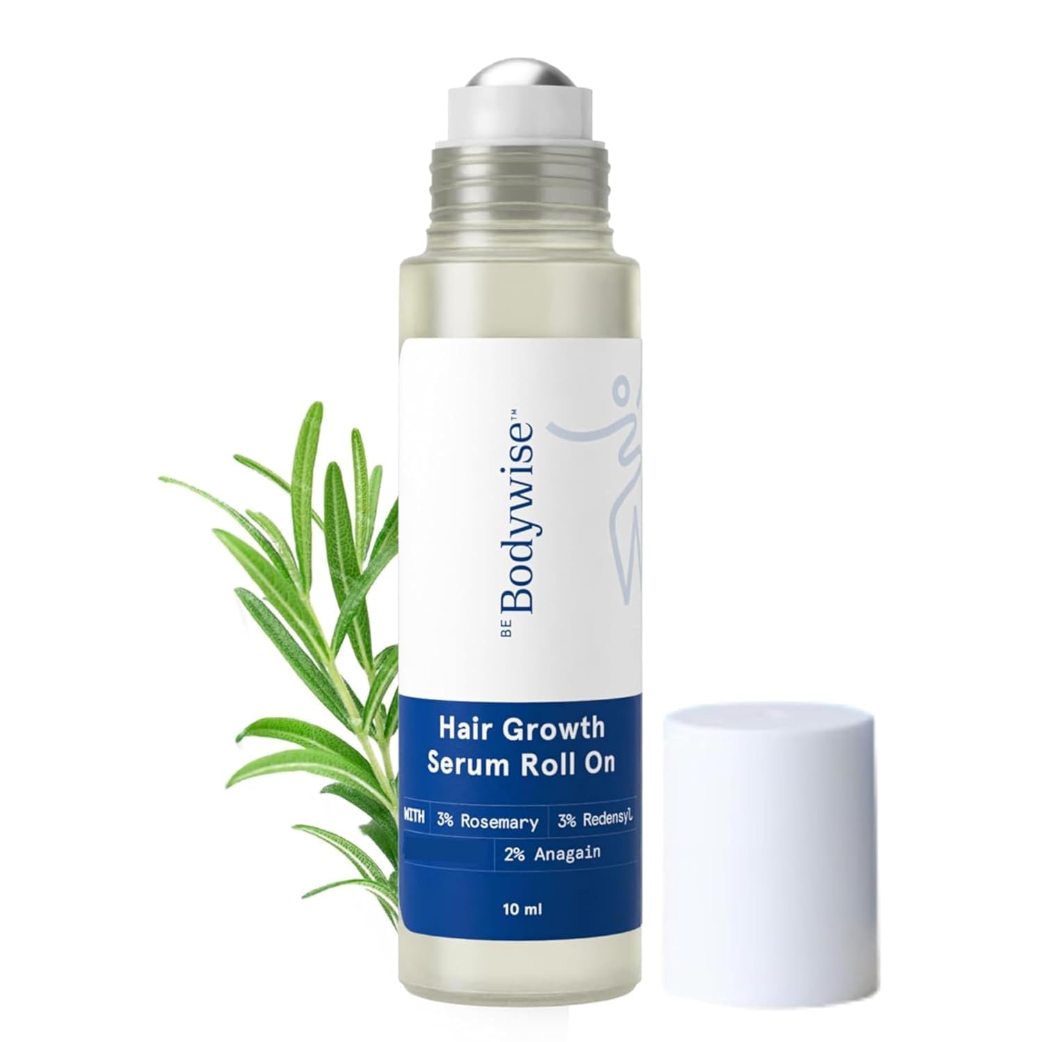 Be Bodywise Rosemary Hair Growth Serum Roll On – 3% Rosemary, 3% Redensyl & 2% - Be Bodywise Official Product View 2