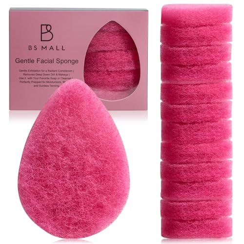 BS-MALL Facial Sponge 12 Pcs – Exfoliating Face Scrubber for - Product Imagery