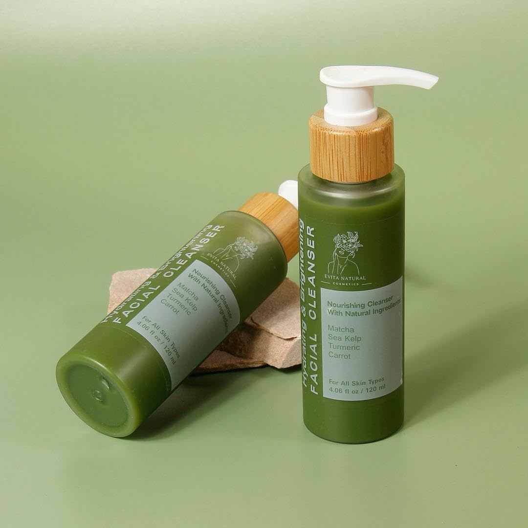 Hydrating Face Wash with Matcha &amp; Sea Kelp — Gentle Daily - Evita Natural Cosmetics