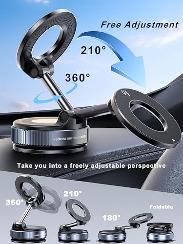 snanlen Upgraded 360° Nano Gel Vacuum Magnetic Phone Holder, Car - Product Imagery