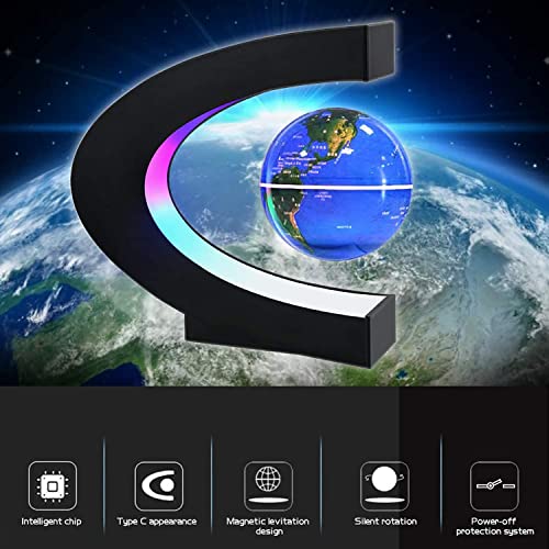 Magnetic Levitation Globe with LED Light, Desktop Decorations, - Product Imagery
