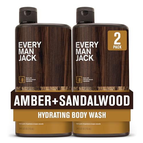 Every Man Jack Amber Sandalwood Hydrating Mens Body Wash for - Every Man Jack Official Imagery - 1