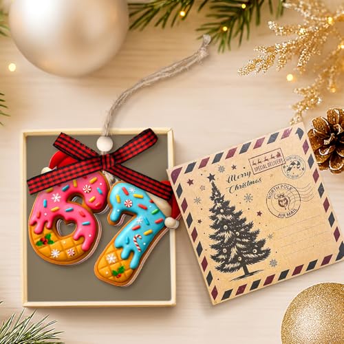 67 Ornament – Donut 6 7 Christmas Ornament – Funny Christmas - Product Imagery