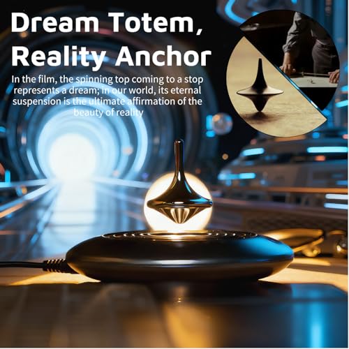 Magnetic Levitating Spinning Top, 360° Floating Gyroscope Desk - Product Imagery